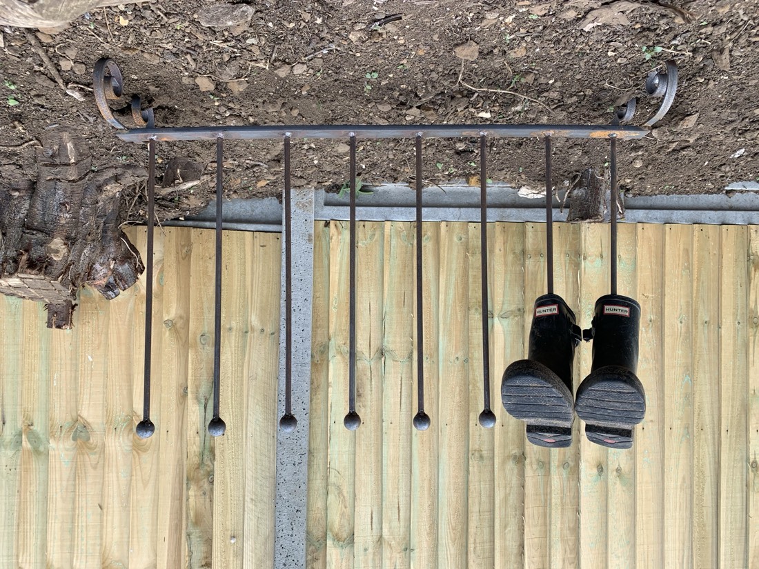 Steel Wellington boot holder, 4 pair